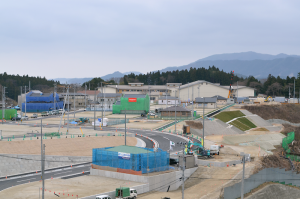 各地で建築工事が進む高台②=同